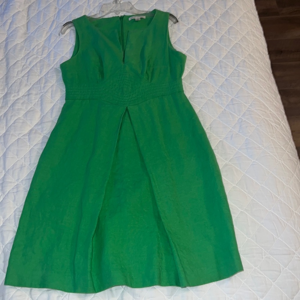 Banana Republic Green Linen Dress 👗 Womens Sz 0 Banana Republic